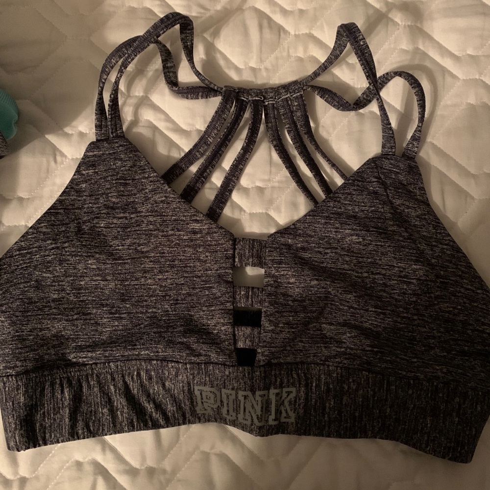 Pink strappy ultimate sports bra!